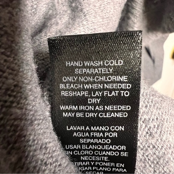White House Black Market Women Open Front Wool Blend Gray Sweater Size Small GUC - Picture 7 of 7